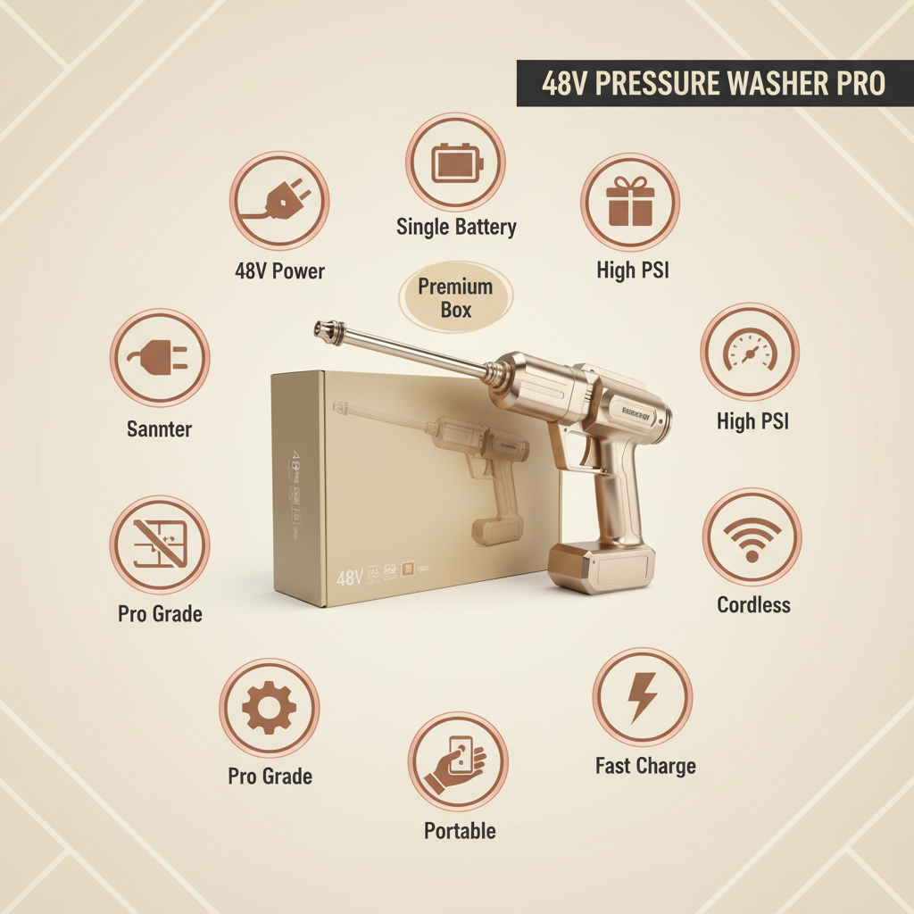 Wireless High Pressure Washer Gun