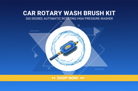 Car Rotary Wash Brush Kit 360 Degree Automatic Rotating Adjustable Dip Wash Brush High Pressure Washer for Vehicle Cleaning