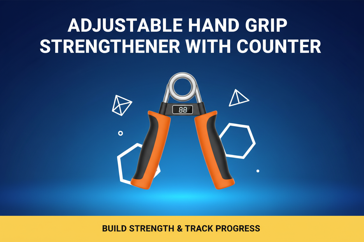Adjustable Hand Grip Strengthener With Counter (1 Pc)